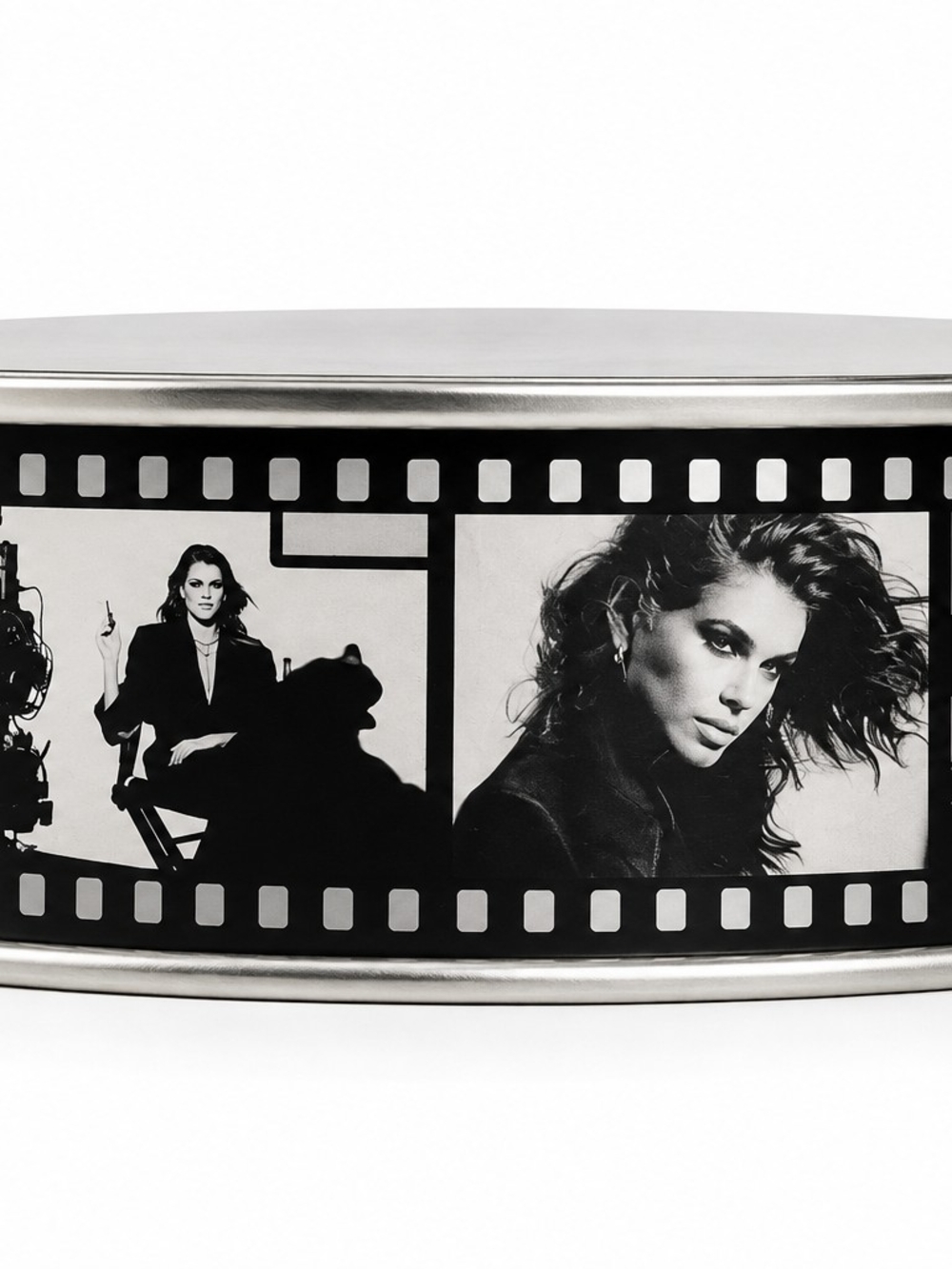 Black Film-Strip Print Women’s Accessory Pouch